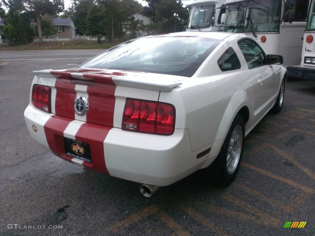 2007 Mustang V6 Premium Coupe - Performance White / Black/Red photo #9