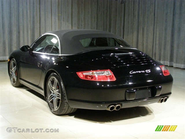 2007 911 Carrera 4S Cabriolet - Black / Black photo #2