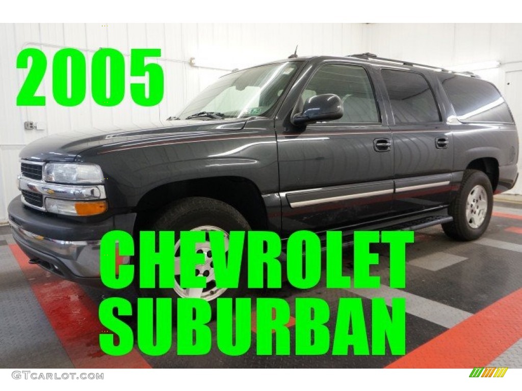 2005 Suburban 1500 LT 4x4 - Dark Gray Metallic / Gray/Dark Charcoal photo #1