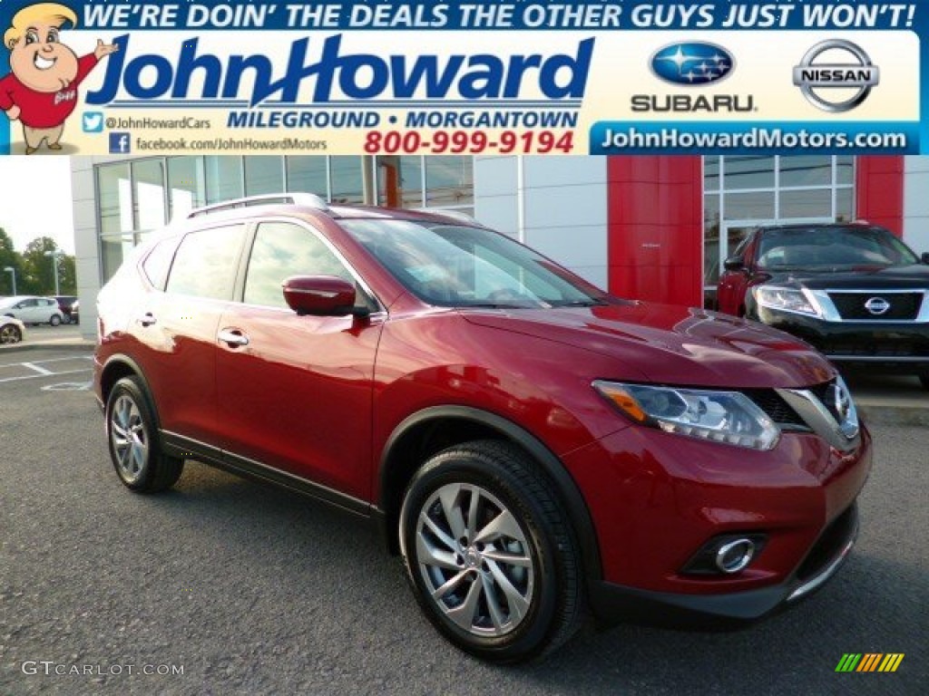 2014 Rogue SL AWD - Cayenne Red / Charcoal photo #1