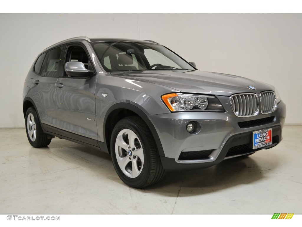 2012 X3 xDrive 28i - Space Gray Metallic / Black photo #2