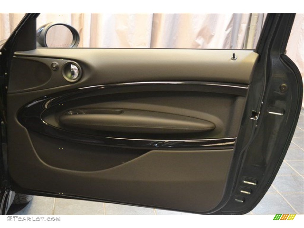 2014 Mini Cooper John Cooper Works Paceman All4 AWD Leather/Cloth Hot Cross Carbon Black Door Panel Photo #97297024