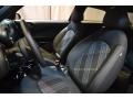 2014 Mini Cooper Leather/Cloth Hot Cross Carbon Black Interior Front Seat Photo