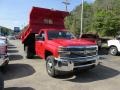 2015 Victory Red Chevrolet Silverado 3500HD WT Regular Cab 4x4 Dump Truck  photo #3