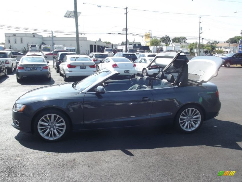 2011 A5 2.0T quattro Convertible - Meteor Grey Pearl Effect / Black photo #23