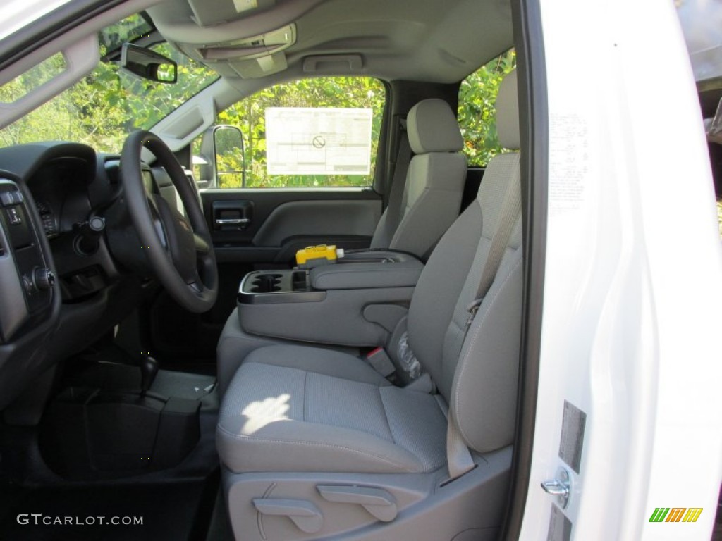 Jet Black/Dark Ash Interior 2015 Chevrolet Silverado 3500HD WT Regular Cab 4x4 Dump Truck Photo #97299925