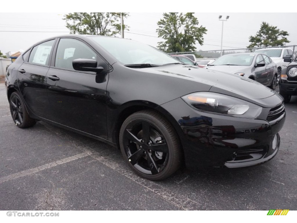 Pitch Black 2015 Dodge Dart Blacktop Exterior Photo #97300588