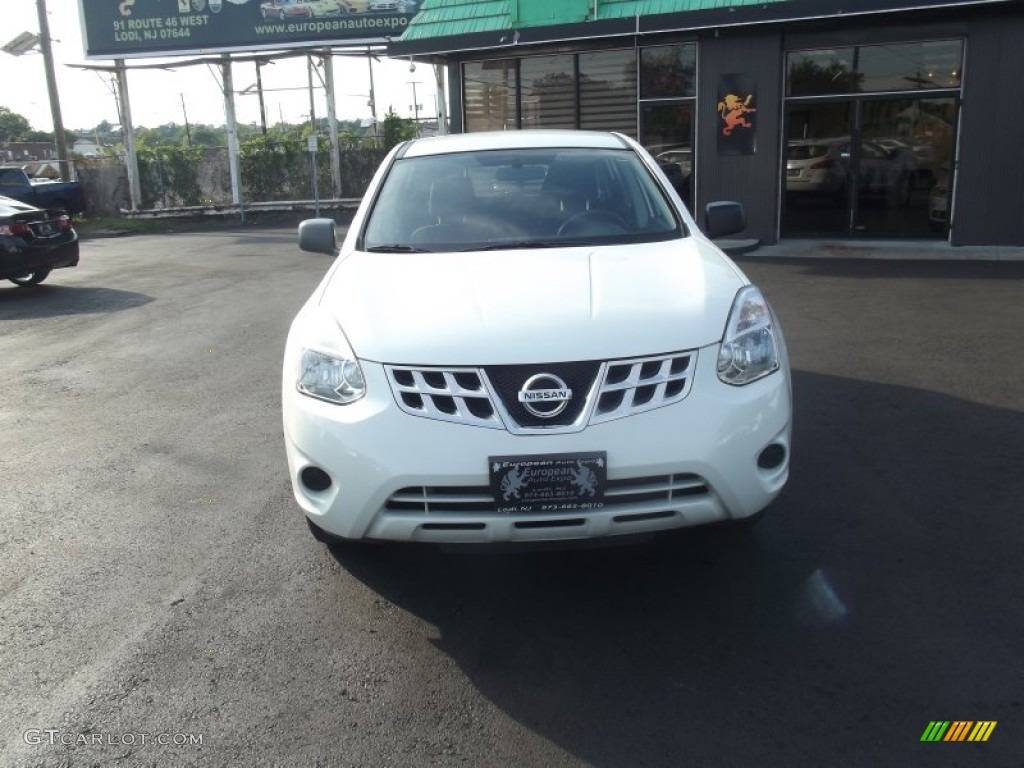 2011 Rogue S AWD - Pearl White / Black photo #7