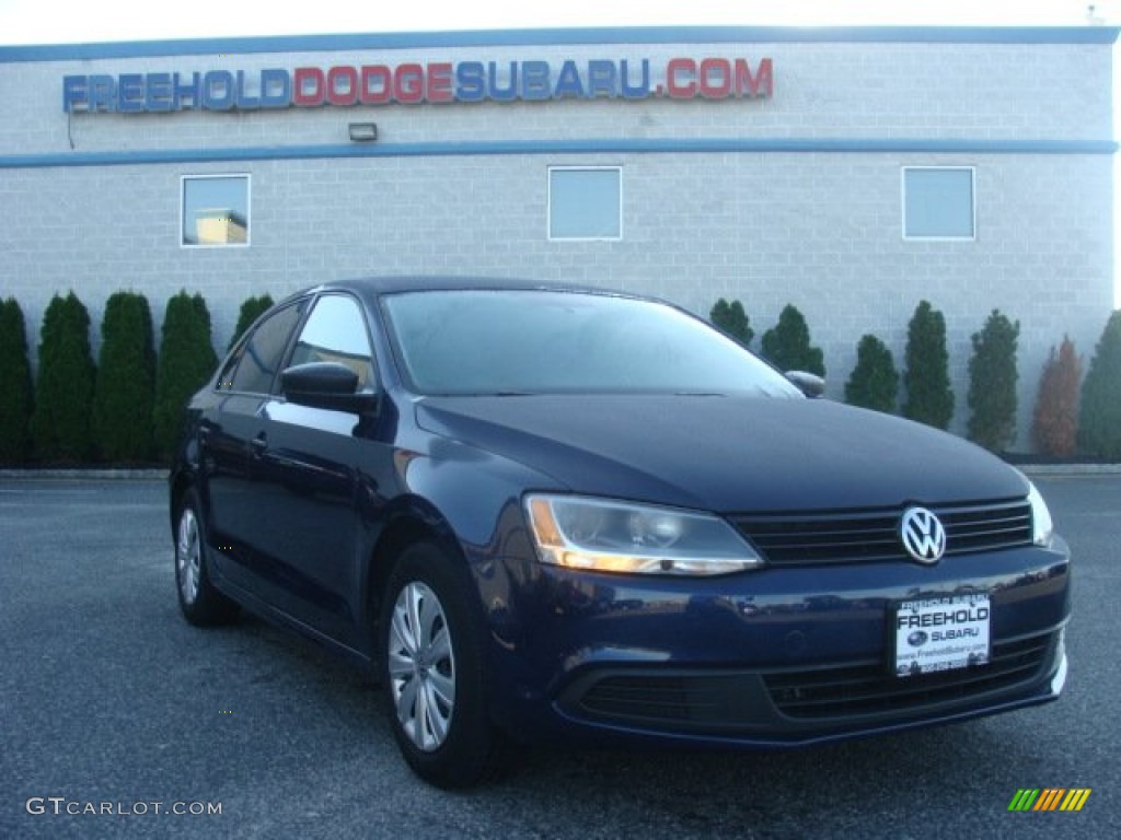 2012 Jetta S Sedan - Tempest Blue Metallic / Titan Black photo #1