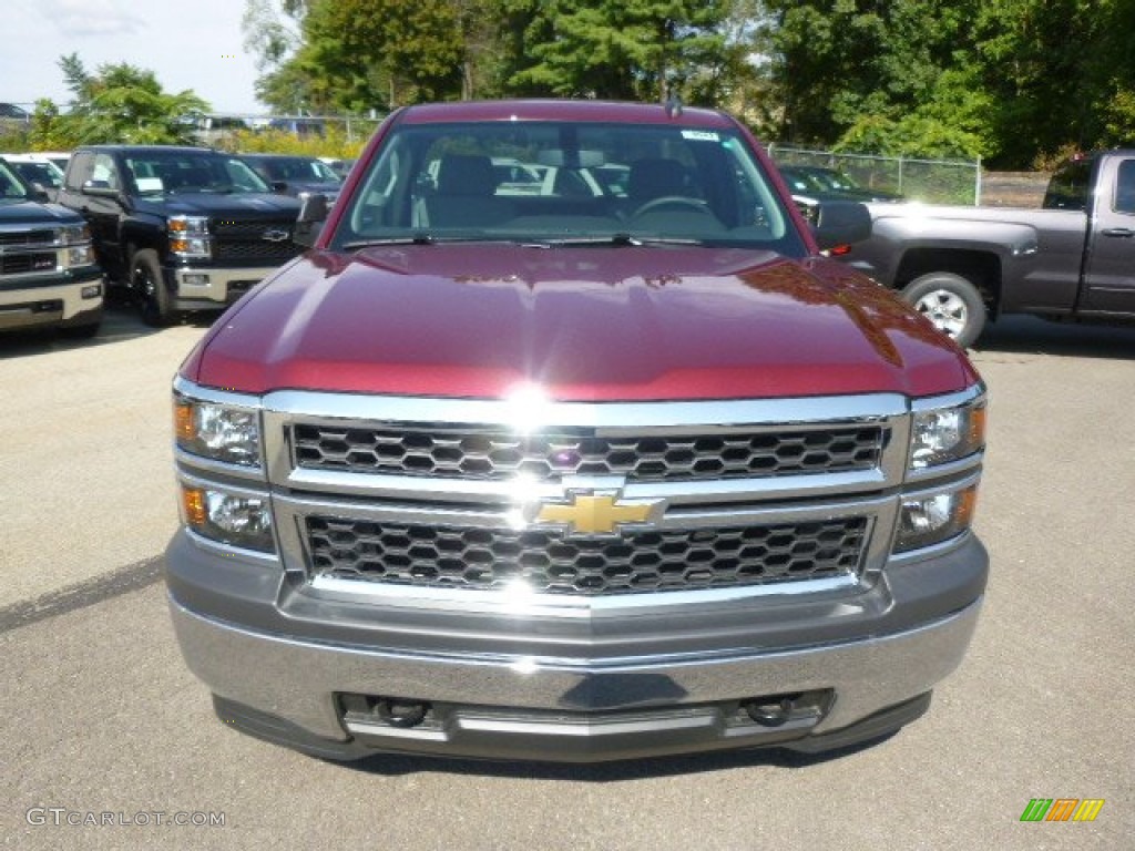 2015 Silverado 1500 WT Regular Cab 4x4 - Deep Ruby Metallic / Dark Ash/Jet Black photo #3