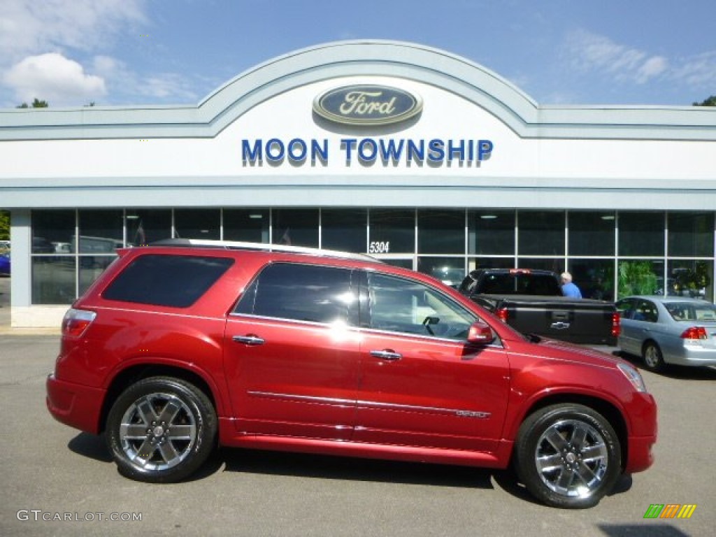 2012 Acadia Denali AWD - Crystal Red Tintcoat / Cashmere photo #1