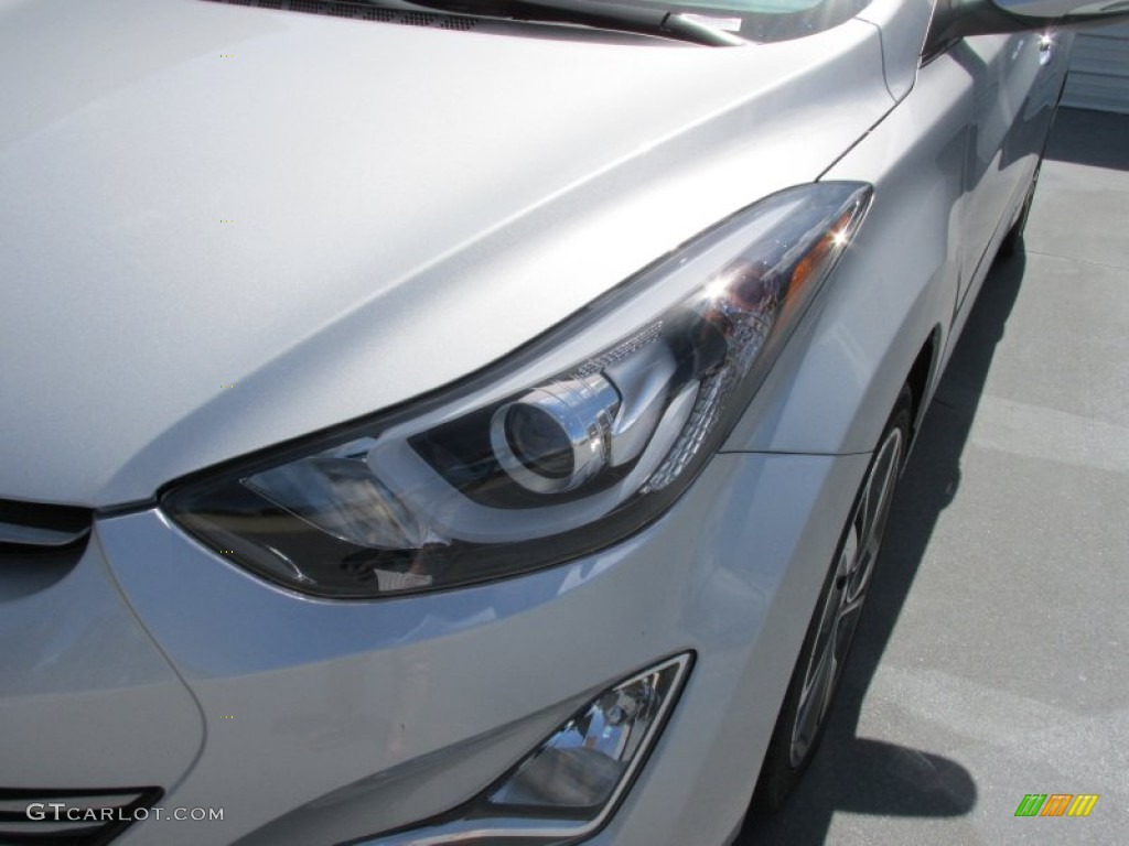 2015 Elantra Limited Sedan - Shimmering Air Silver / Gray photo #9