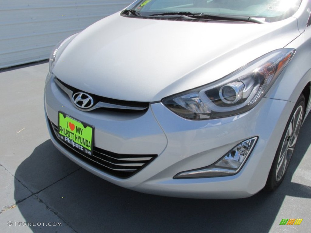 2015 Elantra Limited Sedan - Shimmering Air Silver / Gray photo #10