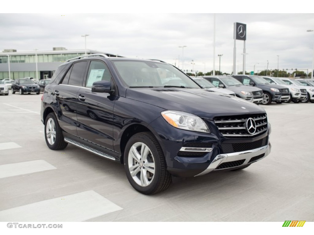 2015 ML 350 4Matic - Lunar Blue Metallic / Almond Beige/Mocha photo #1