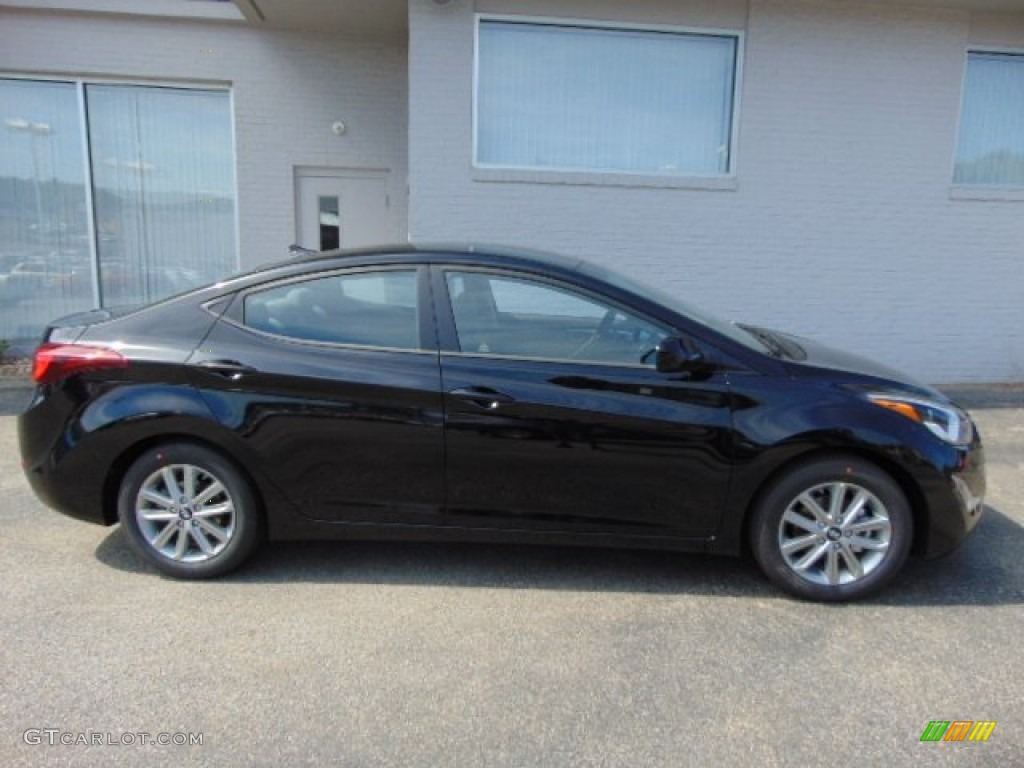 2015 Elantra SE Sedan - Phantom Black / Gray photo #2
