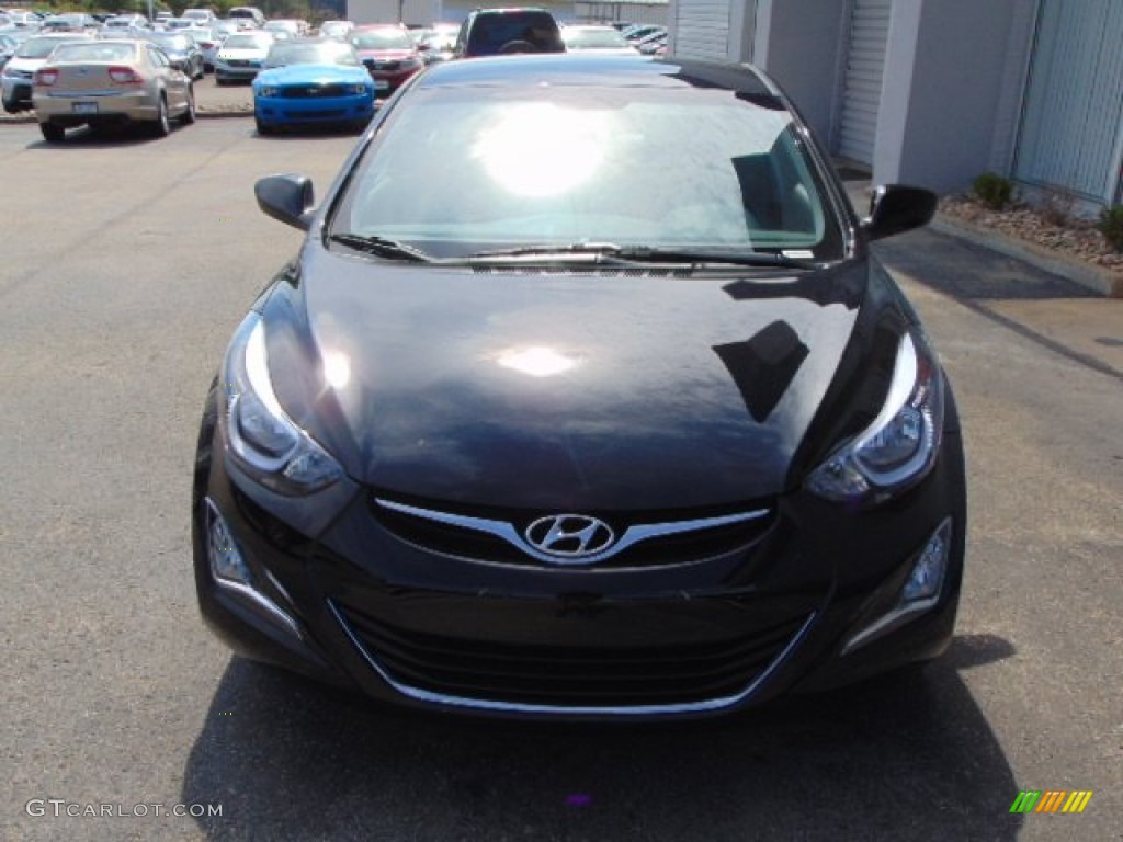 2015 Elantra SE Sedan - Phantom Black / Gray photo #4