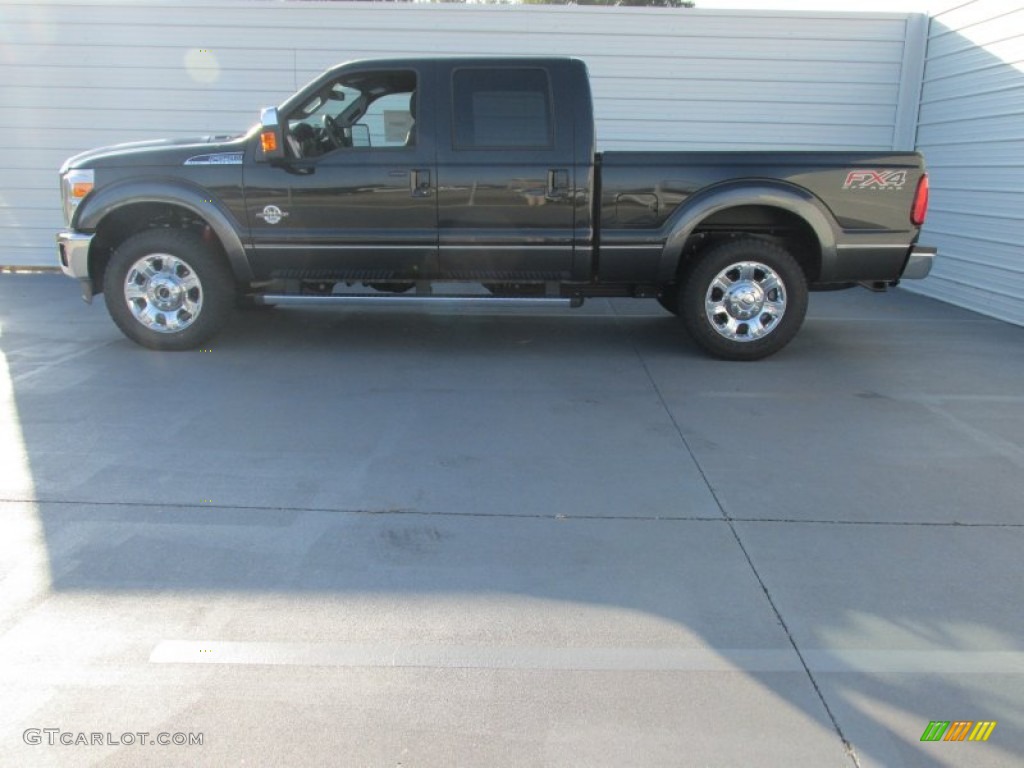 2015 F250 Super Duty Lariat Crew Cab 4x4 - Tuxedo Black / Black photo #6