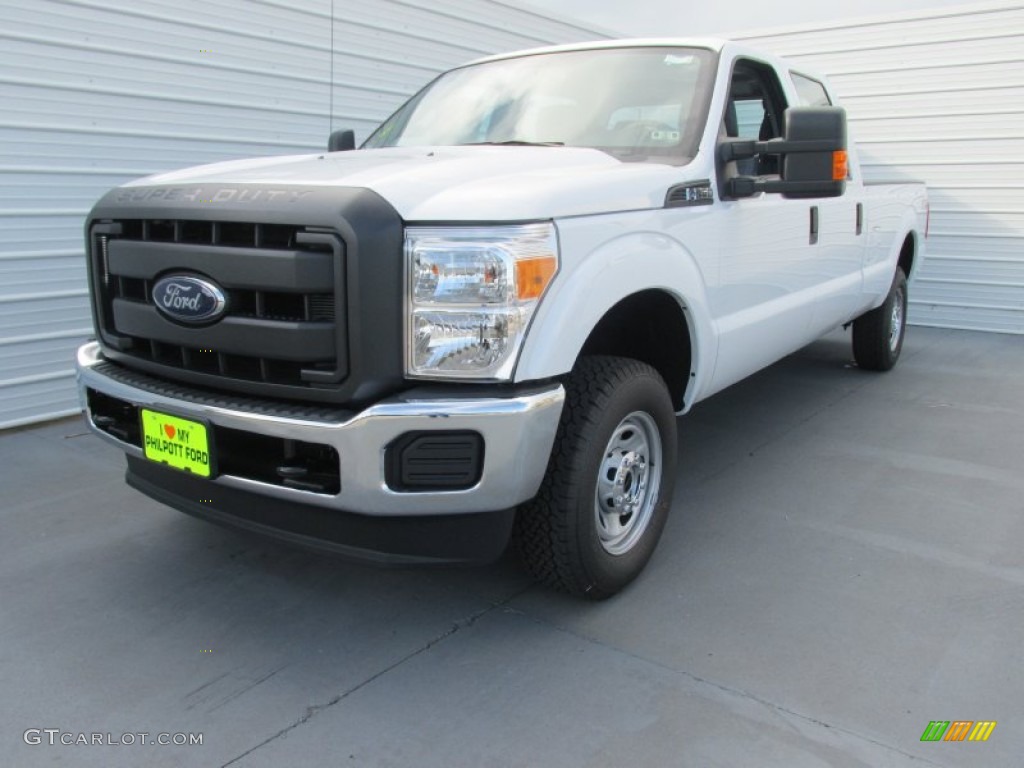 2015 F250 Super Duty XL Crew Cab 4x4 - Oxford White / Steel photo #7