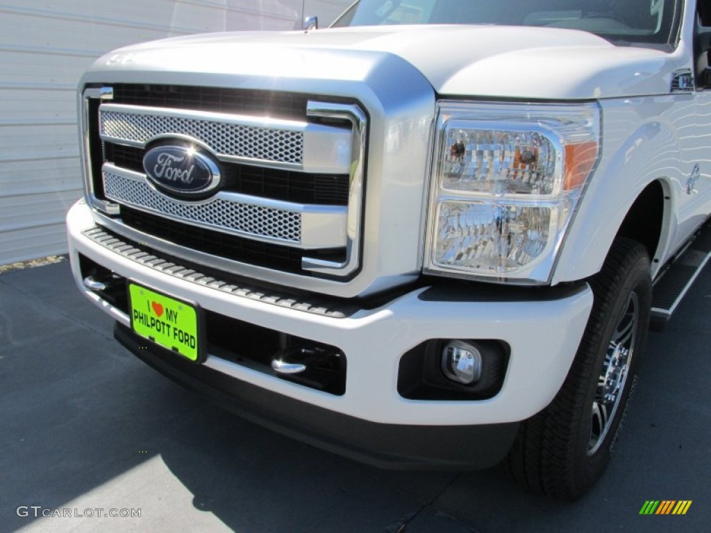 2015 F250 Super Duty Lariat Crew Cab 4x4 - White Platinum / Platinum Pecan photo #10