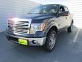 2014 Blue Jeans Ford F150 Lariat SuperCrew 4x4  photo #7