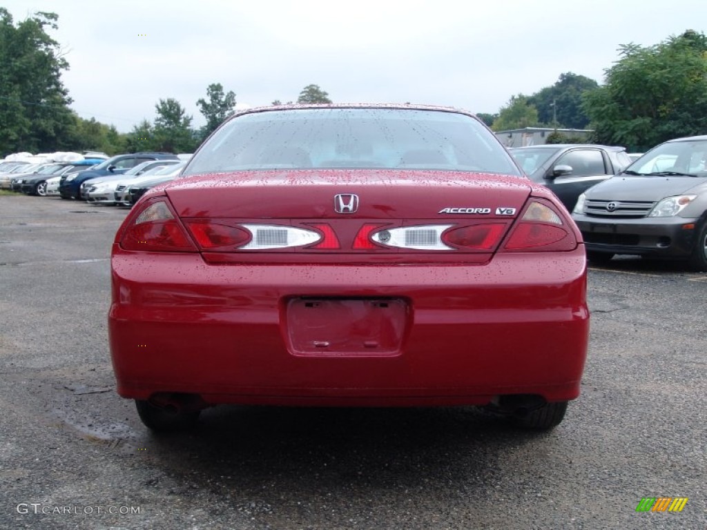 2001 Accord EX V6 Coupe - San Marino Red / Ivory photo #6