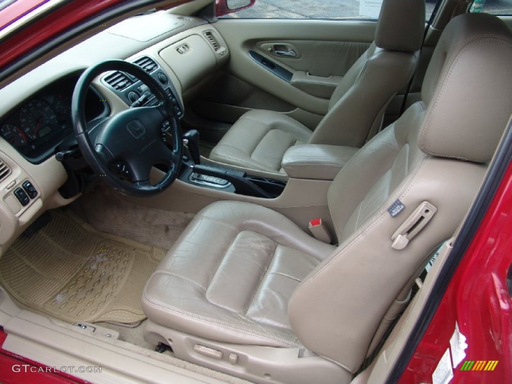 2001 Accord EX V6 Coupe - San Marino Red / Ivory photo #13