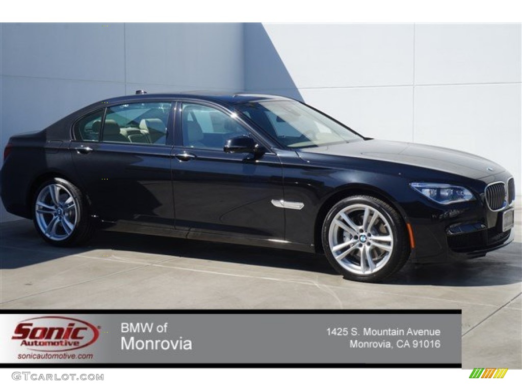 2015 7 Series 740Li Sedan - Jet Black / Veneto Beige photo #1