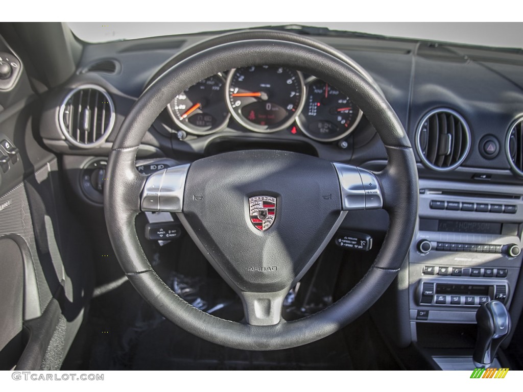 2006 Porsche Boxster Standard Boxster Model Black Steering Wheel Photo #97327023