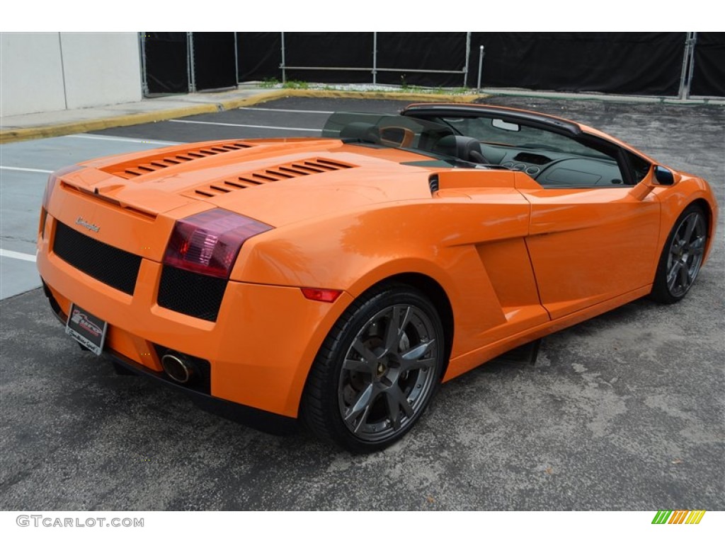 2008 Gallardo Spyder - Arancio Borealis (Orange) / Nero Perseus/Orange photo #6