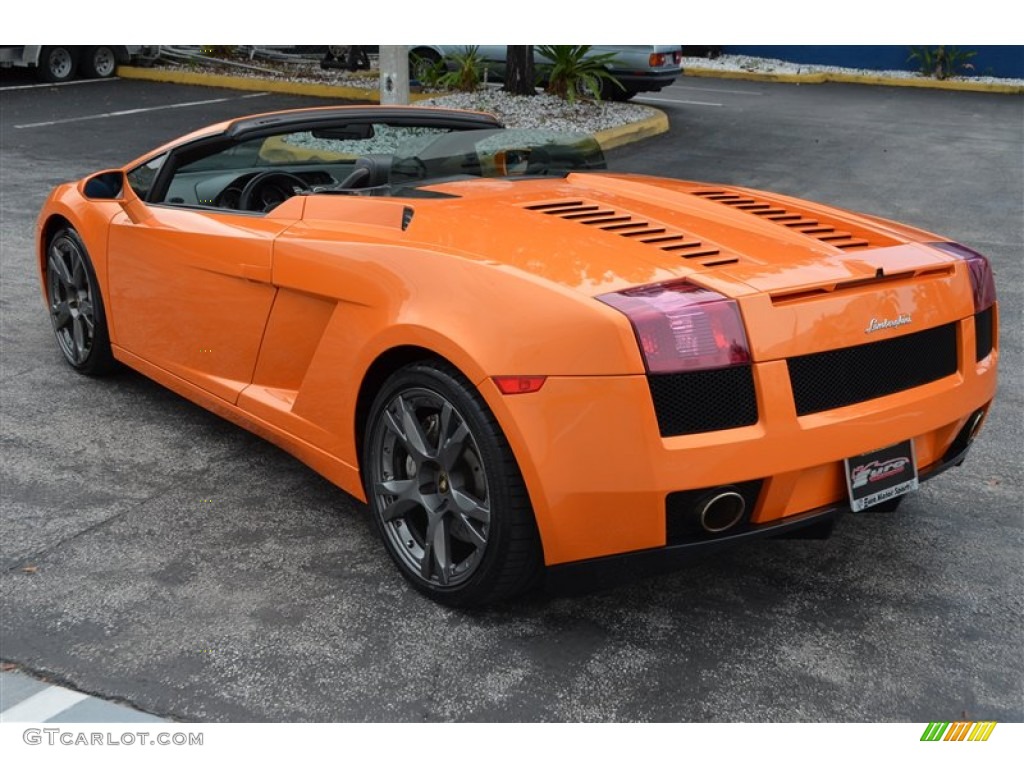 2008 Gallardo Spyder - Arancio Borealis (Orange) / Nero Perseus/Orange photo #12