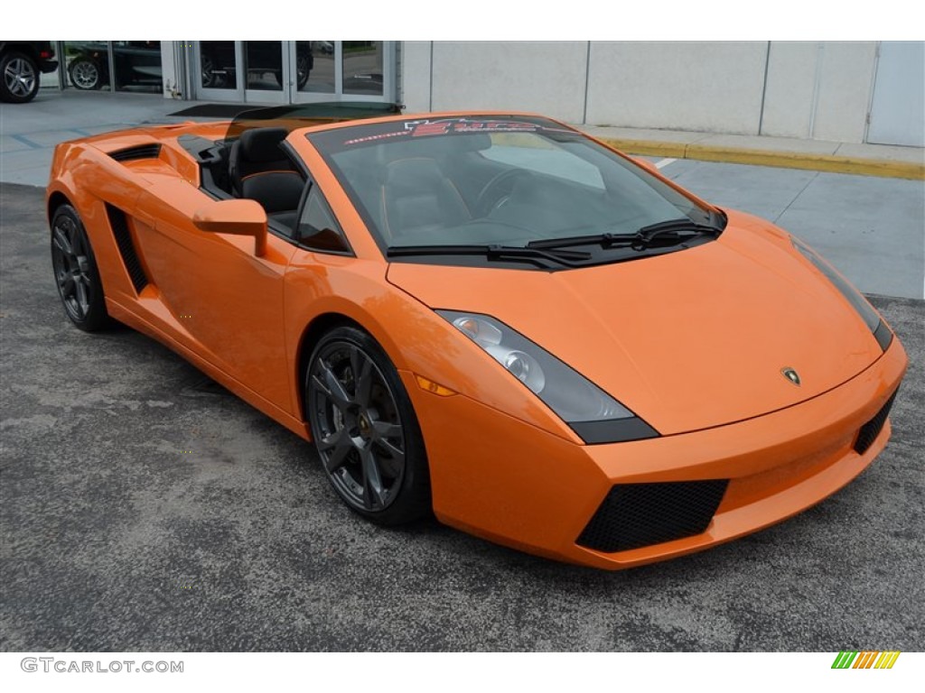 2008 Gallardo Spyder - Arancio Borealis (Orange) / Nero Perseus/Orange photo #21