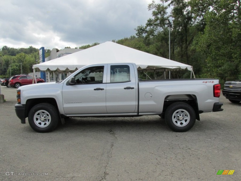 2014 Silverado 1500 WT Double Cab 4x4 - Silver Ice Metallic / Jet Black/Dark Ash photo #2
