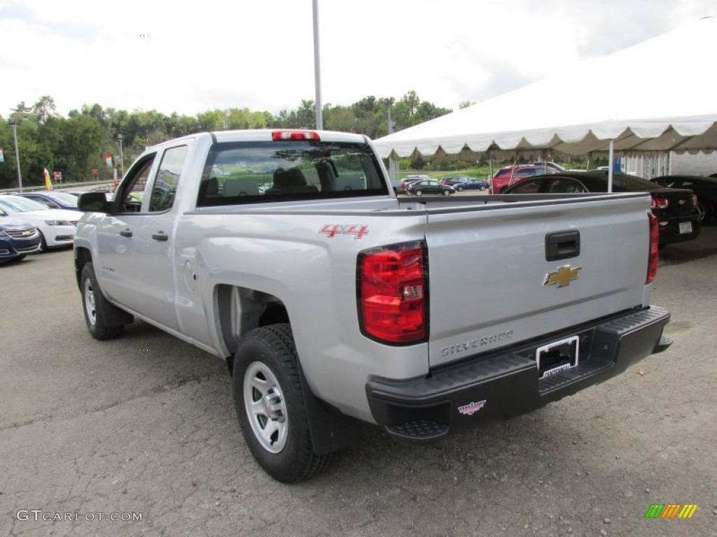 2014 Silverado 1500 WT Double Cab 4x4 - Silver Ice Metallic / Jet Black/Dark Ash photo #4