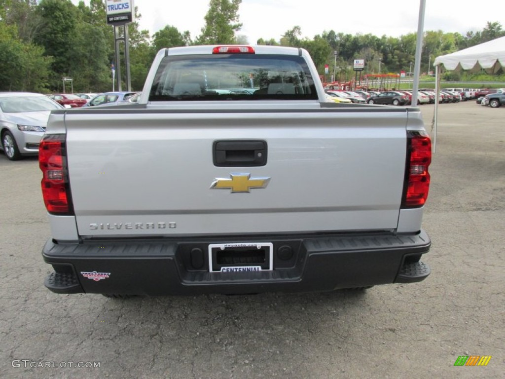 2014 Silverado 1500 WT Double Cab 4x4 - Silver Ice Metallic / Jet Black/Dark Ash photo #5