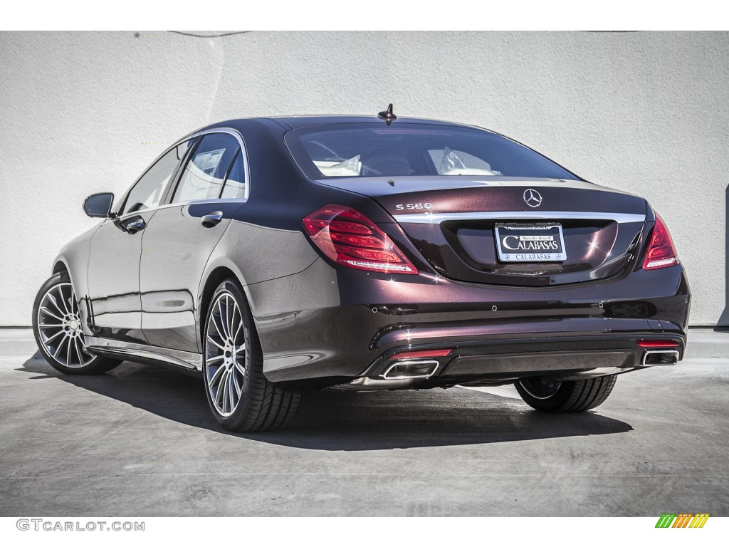 2015 S 550 Sedan - Ruby Black Metallic / Silk Beige/Espresso Brown photo #2
