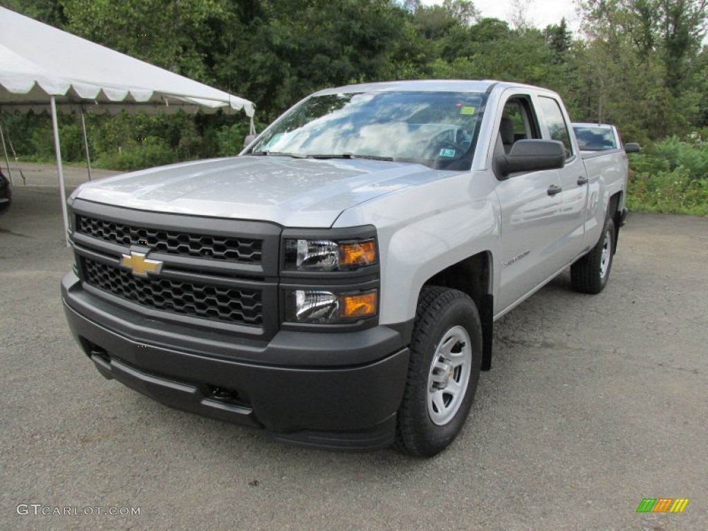 2014 Silverado 1500 WT Double Cab 4x4 - Silver Ice Metallic / Jet Black/Dark Ash photo #11