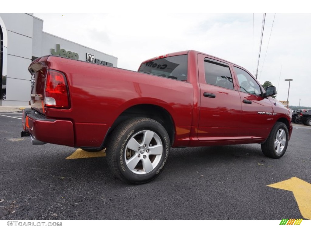 2012 Ram 1500 Express Crew Cab - Deep Cherry Red Crystal Pearl / Dark Slate Gray/Medium Graystone photo #7