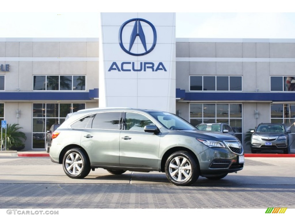 Forest Mist Metallic 2014 Acura MDX Advance Exterior Photo #97337808