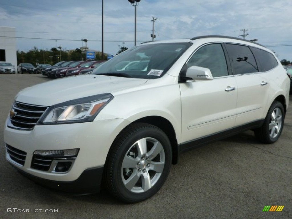 2015 Traverse LTZ - White Diamond Tricoat / Ebony photo #1