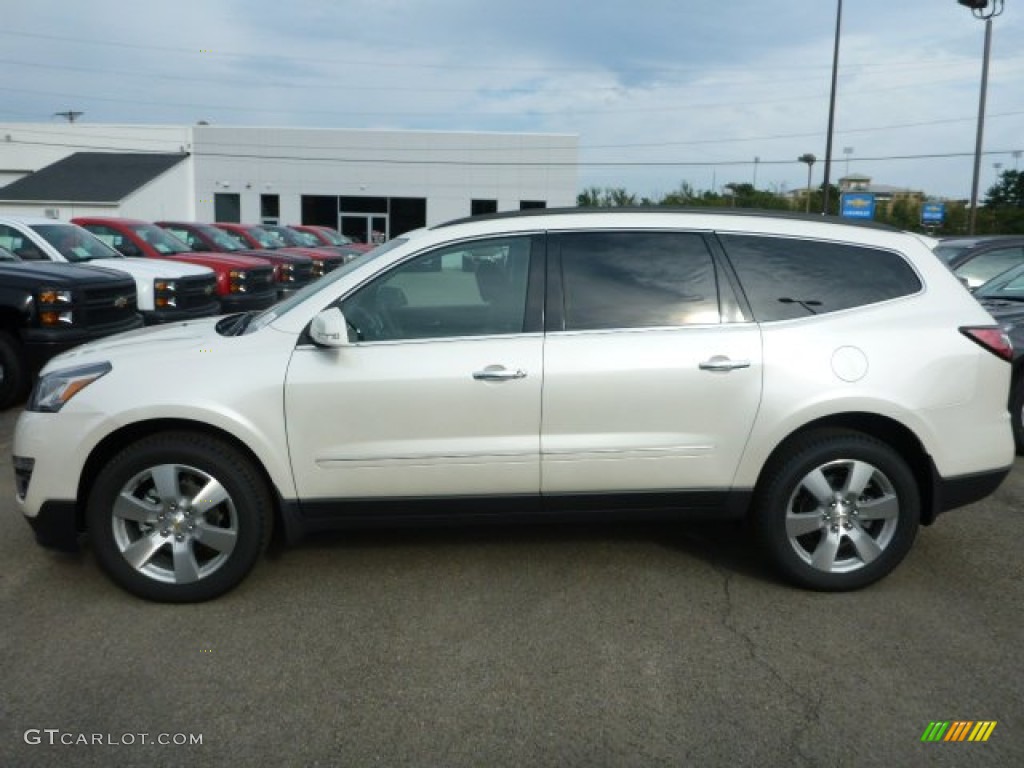 2015 Traverse LTZ - White Diamond Tricoat / Ebony photo #2