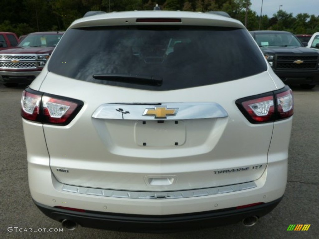2015 Traverse LTZ - White Diamond Tricoat / Ebony photo #4