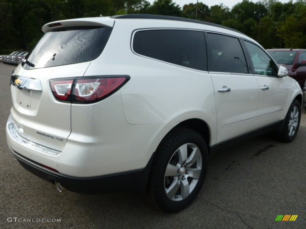 2015 Traverse LTZ - White Diamond Tricoat / Ebony photo #5
