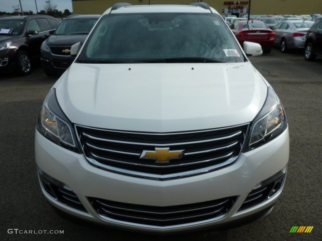 2015 Traverse LTZ - White Diamond Tricoat / Ebony photo #8
