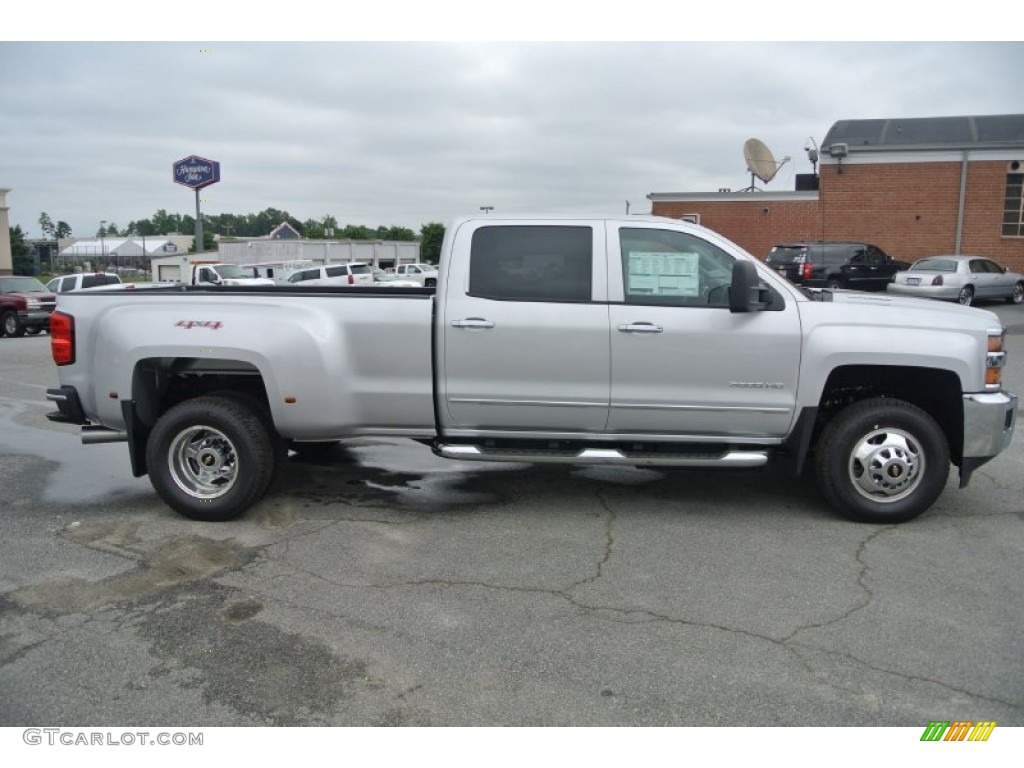 Silver Ice Metallic 2015 Chevrolet Silverado 3500HD LTZ Crew Cab Dual Rear Wheel 4x4 Exterior Photo #97342229