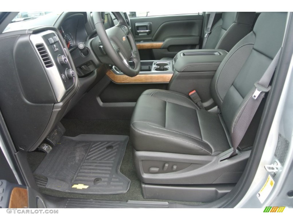 Jet Black Interior 2015 Chevrolet Silverado 3500HD LTZ Crew Cab Dual Rear Wheel 4x4 Photo #97342275