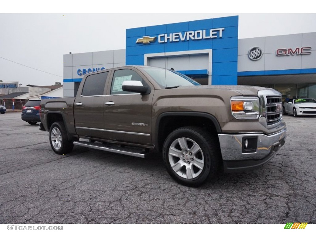 2014 Sierra 1500 SLT Crew Cab - Bronze Alloy Metallic / Cocoa/Dune photo #1