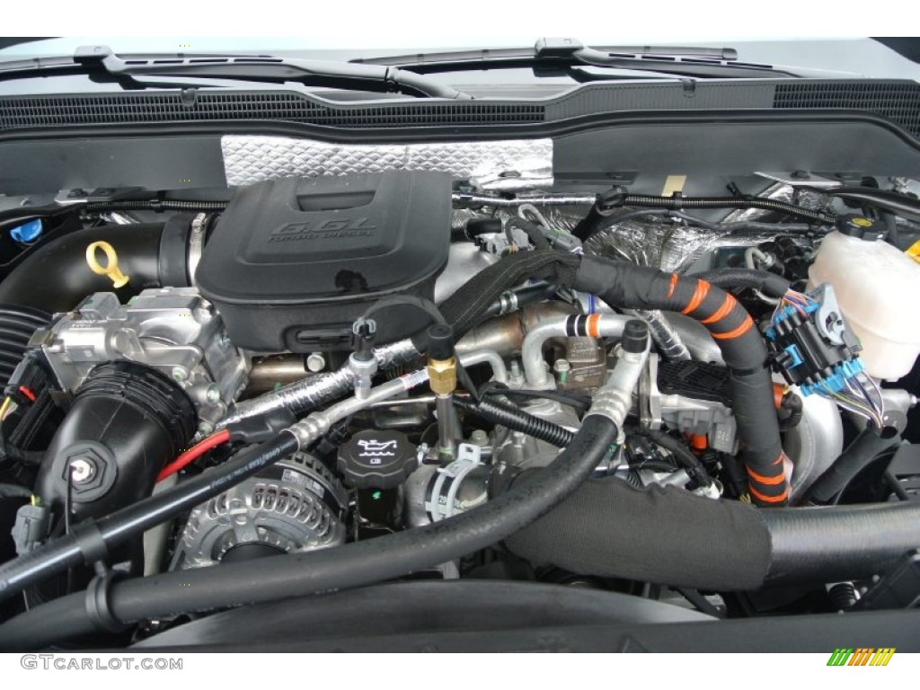 2015 Chevrolet Silverado 3500HD LTZ Crew Cab Dual Rear Wheel 4x4 Engine Photos
