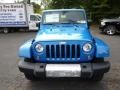 2015 Hydro Blue Pearl Jeep Wrangler Sahara 4x4  photo #3