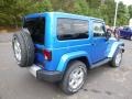 2015 Hydro Blue Pearl Jeep Wrangler Sahara 4x4  photo #6