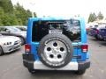 2015 Hydro Blue Pearl Jeep Wrangler Sahara 4x4  photo #7